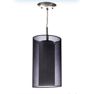 Dainolite Lighting 282WS-815-SC one light pendant frosted‎ glass Organza Black
